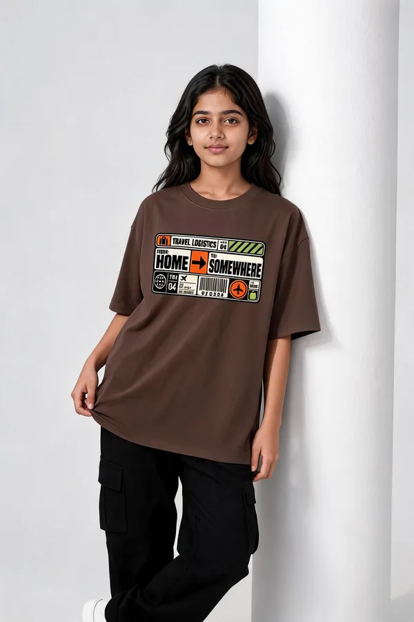Brown_Cotton_Oversized_Graphic_T-Shirt_For_Women