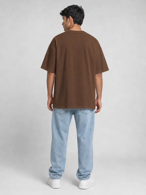Brown_Cotton_Oversized_Graphic_T-Shirt_For_Men