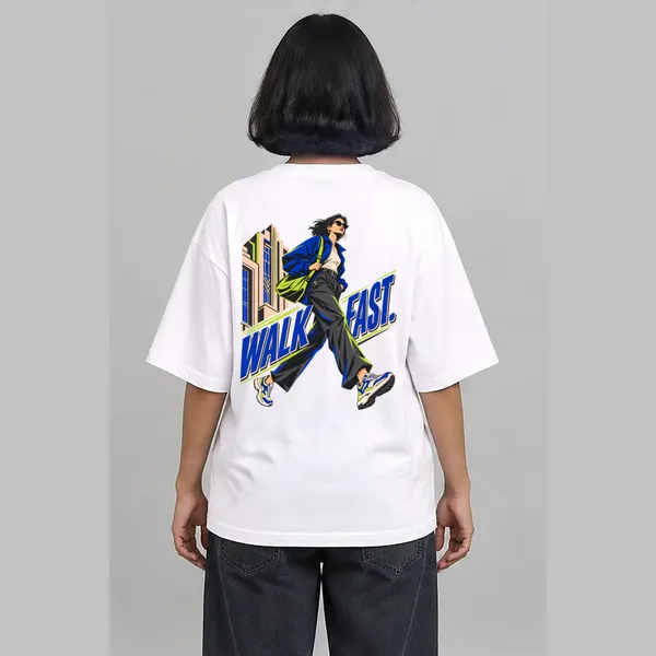 Walk_Fast_White_Cotton_Oversized_Graphic_T-Shirt_For_Women