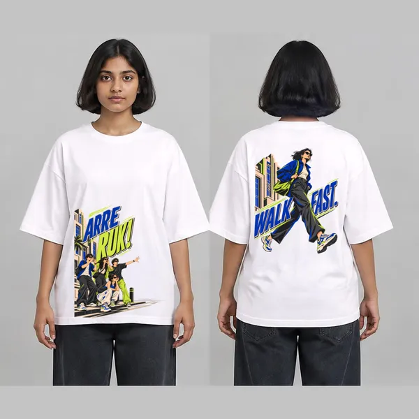 Walk_Fast_White_Cotton_Oversized_Graphic_T-Shirt_For_Women