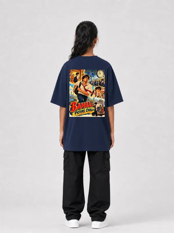 Navy_Blue_Cotton_Oversized_Graphic_T-Shirt_For_Women