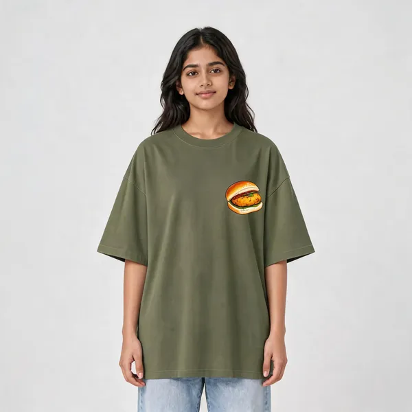 Olive_Green_Cotton_Oversized_Graphic_T-Shirt_For_Women