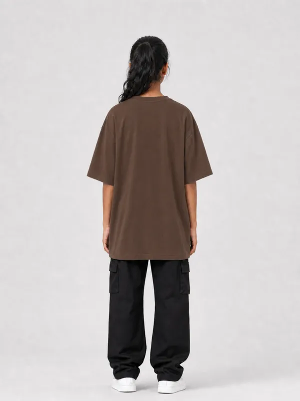 Brown_Cotton_Oversized_Graphic_T-Shirt_For_Women