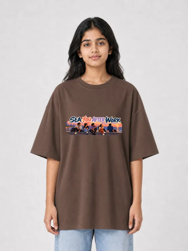 Brown_Cotton_Oversized_Graphic_T-Shirt_For_Women
