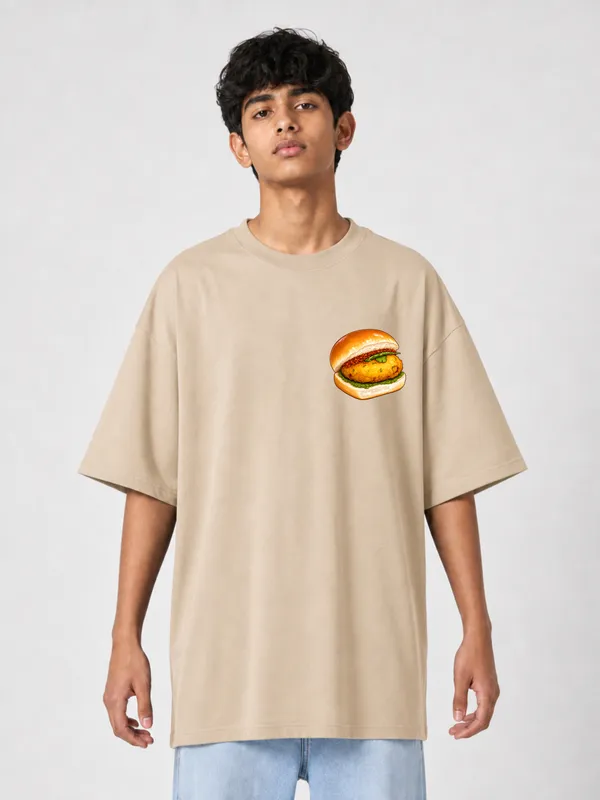 Beige_Cotton_Oversized_Graphic_T-Shirt_For_Men