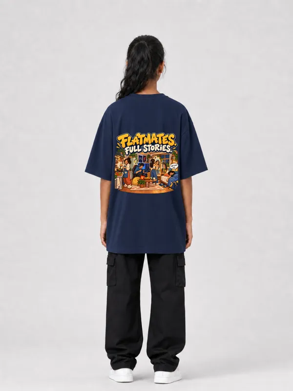 Navy_Blue_Cotton_Oversized_Graphic_T-Shirt_For_Women