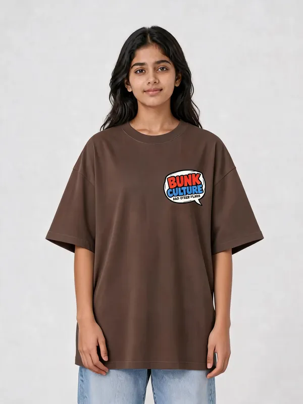 Brown_Cotton_Oversized_Graphic_T-Shirt_For_Women