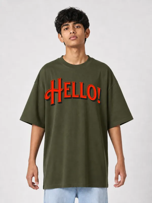 Olive_Green_Cotton_Oversized_Graphic_T-Shirt_For_Men