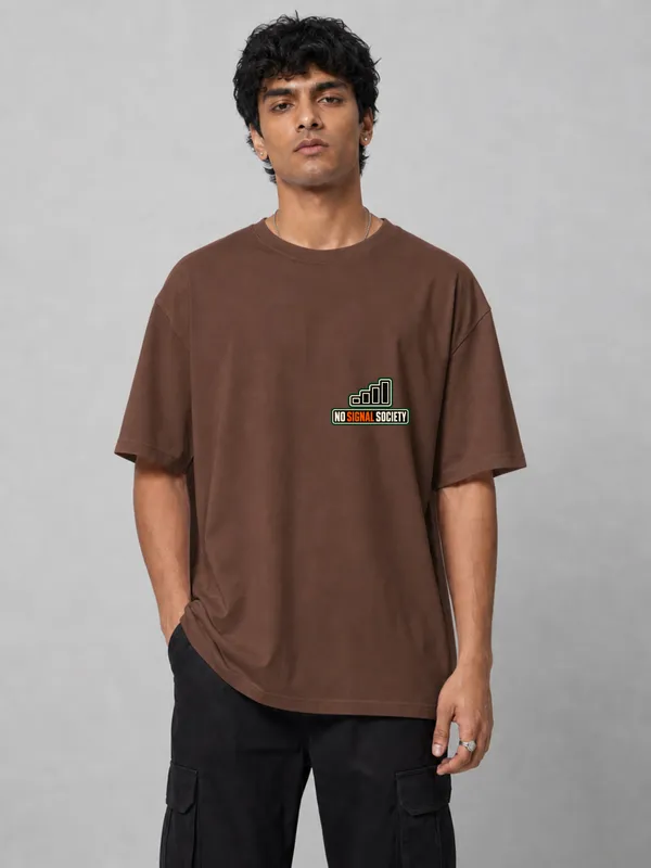 Brown_Cotton_Oversized_Graphic_T-Shirt_For_Men