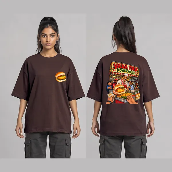 Vada_Paav_Brown_Cotton_Oversized_Graphic_T-Shirt_For_Women