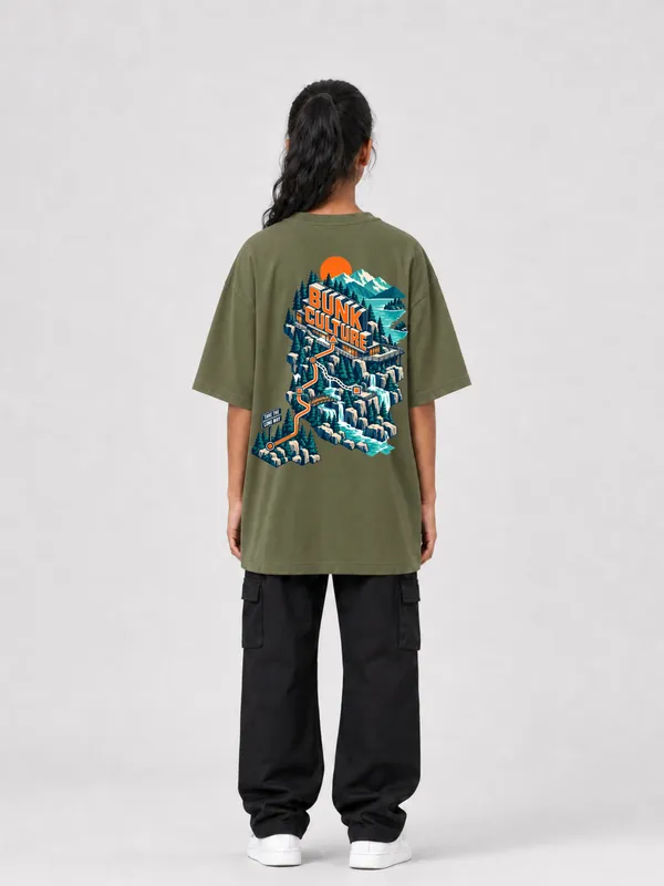 Olive_Green_Cotton_Oversized_Graphic_T-Shirt_For_Women