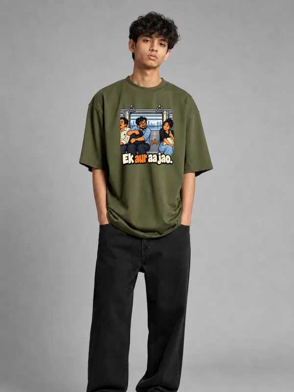 Olive_Green_Cotton_Oversized_Graphic_T-Shirt_For_Men