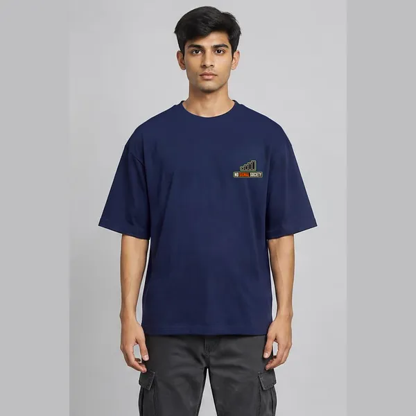 No_Signal_Navy_Blue_Cotton_Oversized_Graphic_T-Shirt_For_Men