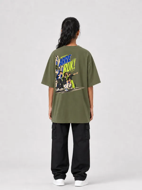 Olive_Green_Cotton_Oversized_Graphic_T-Shirt_For_Women