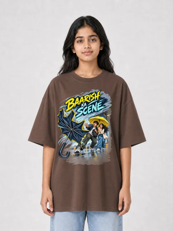 Brown_Cotton_Oversized_Graphic_T-Shirt_For_Women