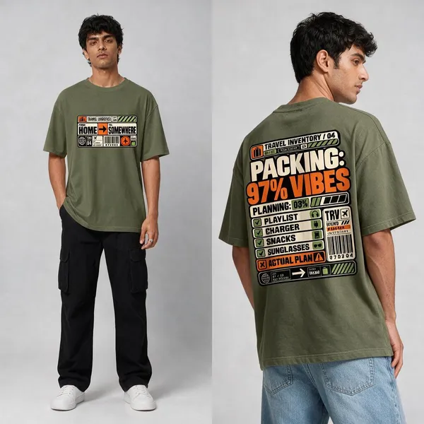 Packing_Olive_Green_Cotton_Oversized_Graphic_T-Shirt_For_Men