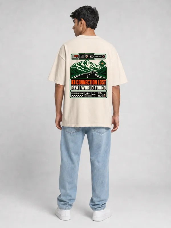 Cream_Cotton_Oversized_Graphic_T-Shirt_For_Men