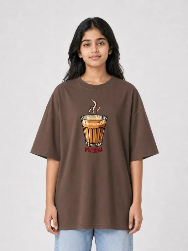 Brown_Cotton_Oversized_Graphic_T-Shirt_For_Women