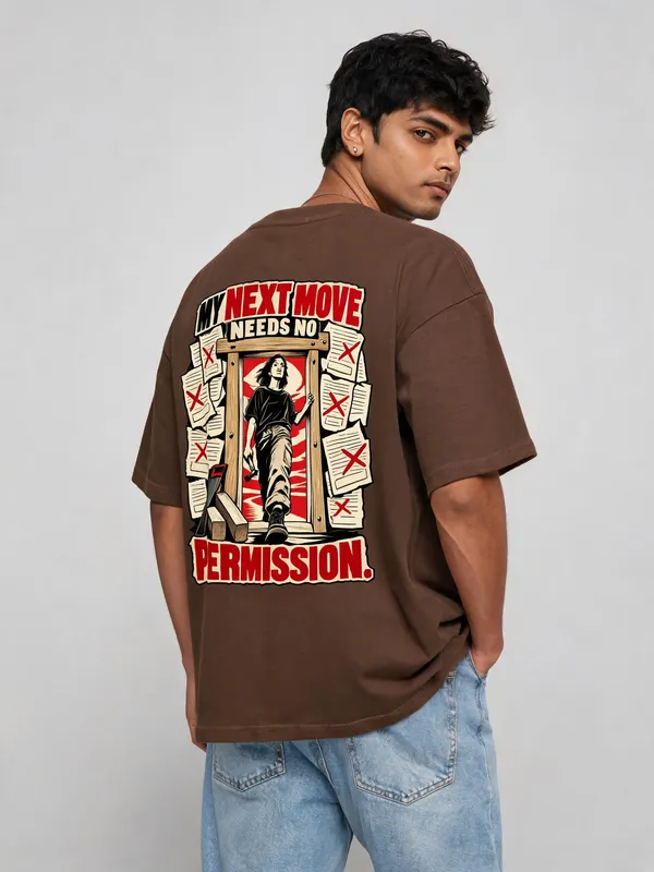 Brown_Cotton_Oversized_Graphic_T-Shirt_For_Men
