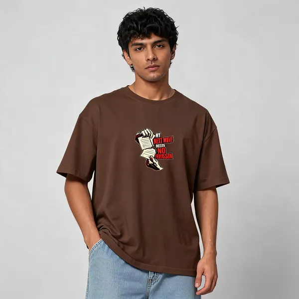 Brown_Cotton_Oversized_Graphic_T-Shirt_For_Men