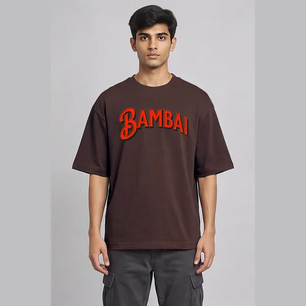 Bambai_Brown_Cotton_Oversized_Graphic_T-Shirt_For_Men