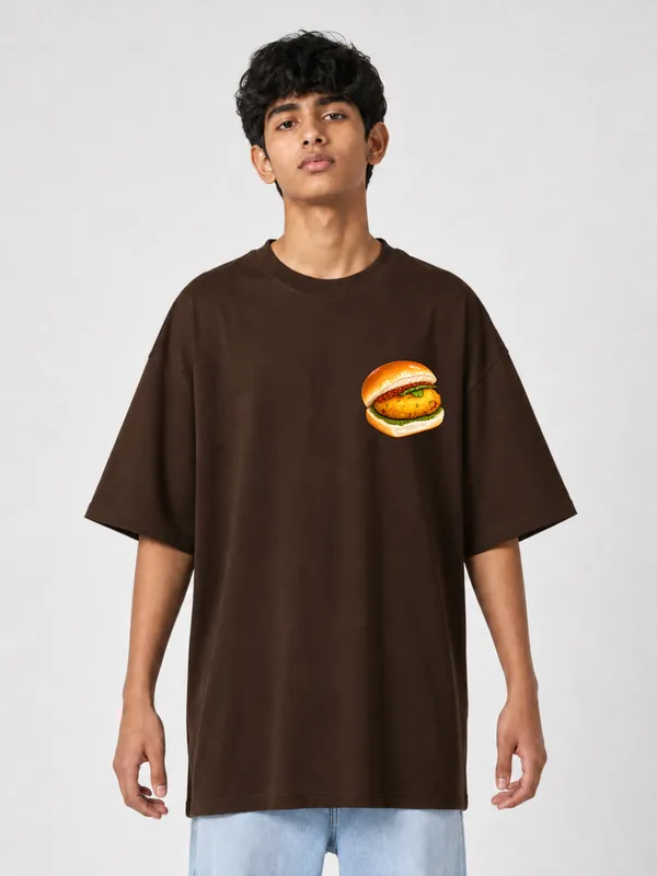 Brown_Cotton_Oversized_Graphic_T-Shirt_For_Men