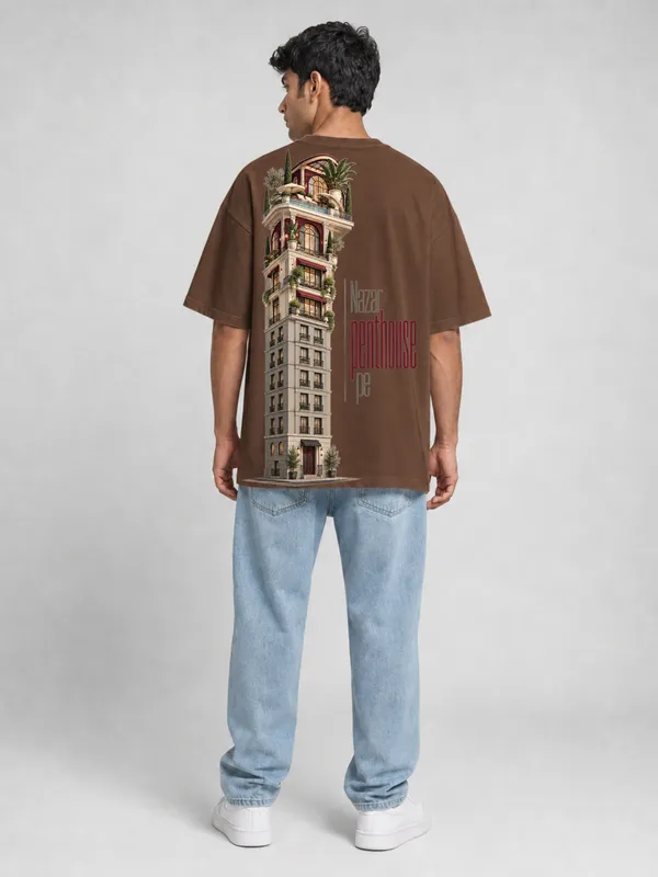 Brown_Cotton_Oversized_Graphic_T-Shirt_For_Men