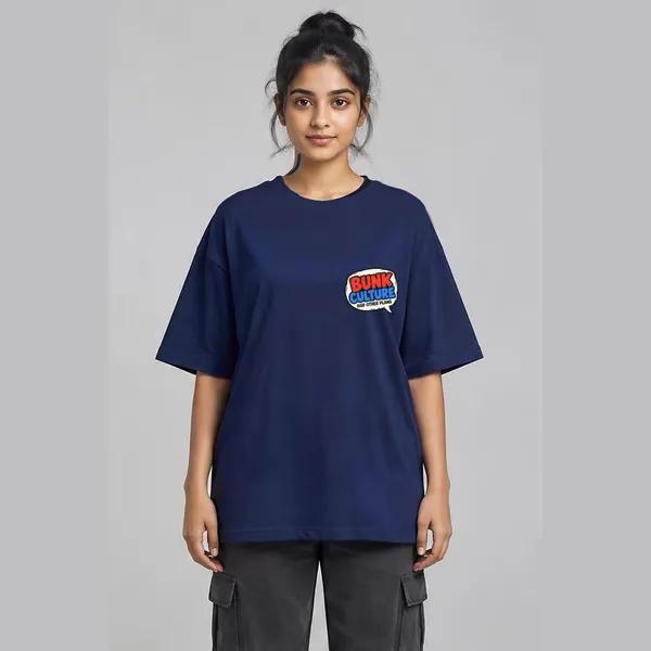 Low_Social_Battery_Navy_Blue_Cotton_Oversized_Graphic_T-Shirt_For_Women