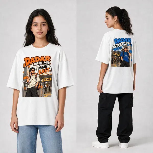 Dadar_White_Cotton_Oversized_Graphic_T-Shirt_For_Women