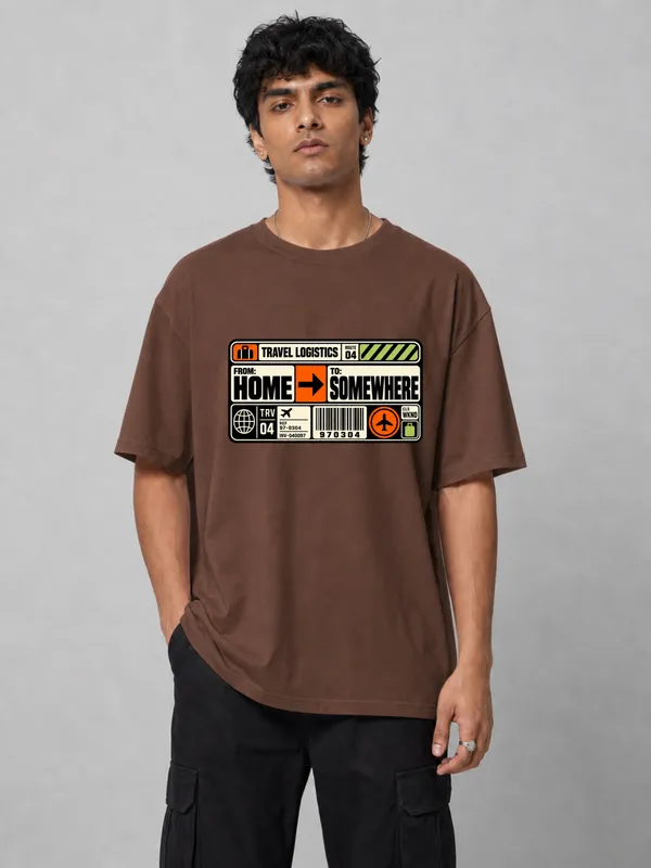 Brown_Cotton_Oversized_Graphic_T-Shirt_For_Men