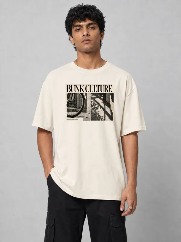 Cream_Cotton_Oversized_Graphic_T-Shirt_For_Men