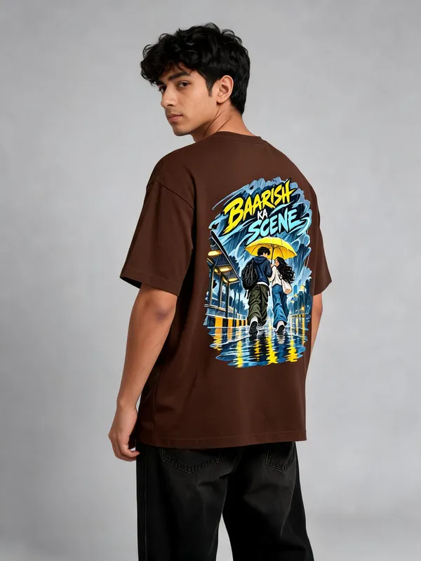 Brown_Cotton_Oversized_Graphic_T-Shirt_For_Men