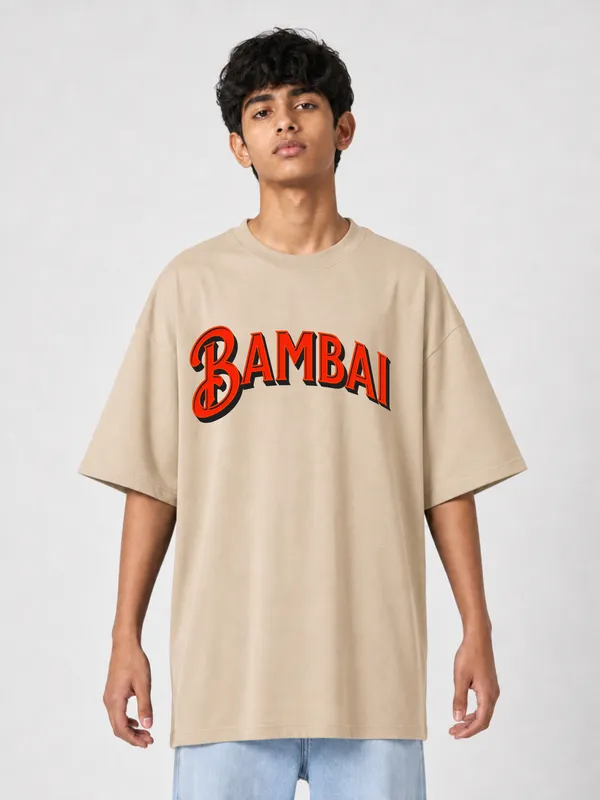 Beige_Cotton_Oversized_Graphic_T-Shirt_For_Men