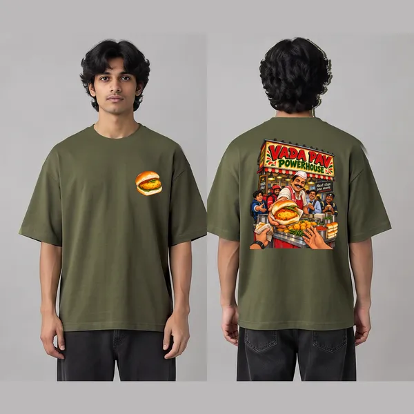 Vada_Paav_Olive_Green_Cotton_Oversized_Graphic_T-Shirt_For_Men