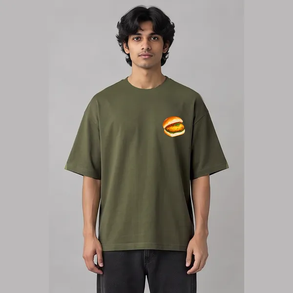 Vada_Paav_Olive_Green_Cotton_Oversized_Graphic_T-Shirt_For_Men
