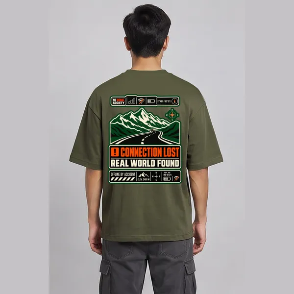No_Signal_Olive_Green_Cotton_Oversized_Graphic_T-Shirt_For_Men