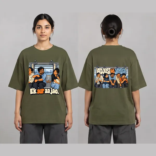 Ek_Aur_Olive_Green_Cotton_Oversized_Graphic_T-Shirt_For_Women