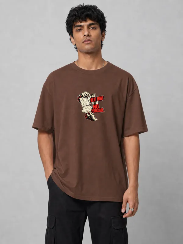 Brown_Cotton_Oversized_Graphic_T-Shirt_For_Men