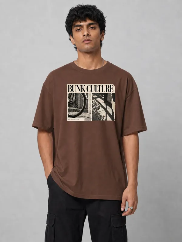 Brown_Cotton_Oversized_Graphic_T-Shirt_For_Men