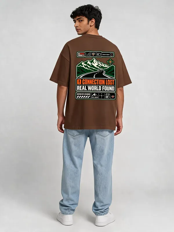 Brown_Cotton_Oversized_Graphic_T-Shirt_For_Men