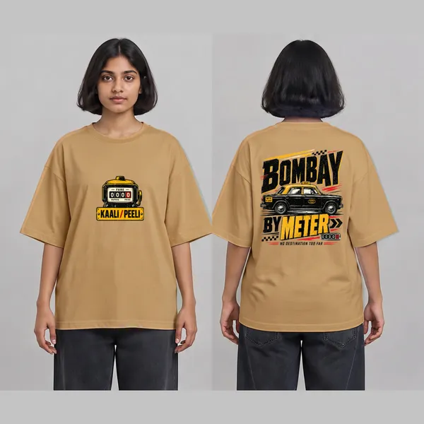 Kaali_Peeli_Beige_Cotton_Oversized_Graphic_T-Shirt_For_Women