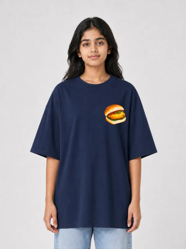 Navy_Blue_Cotton_Oversized_Graphic_T-Shirt_For_Women