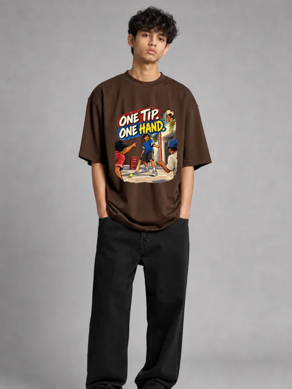 Brown_Cotton_Oversized_Graphic_T-Shirt_For_Men