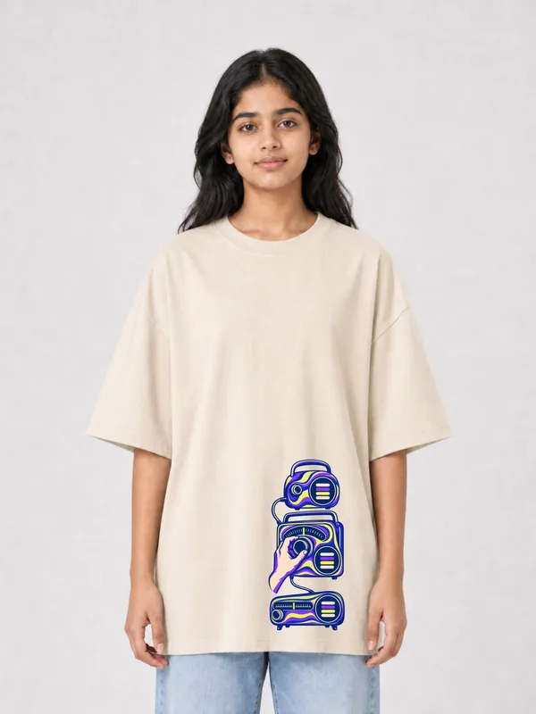 Beige_Cotton_Oversized_Graphic_T-Shirt_For_Women