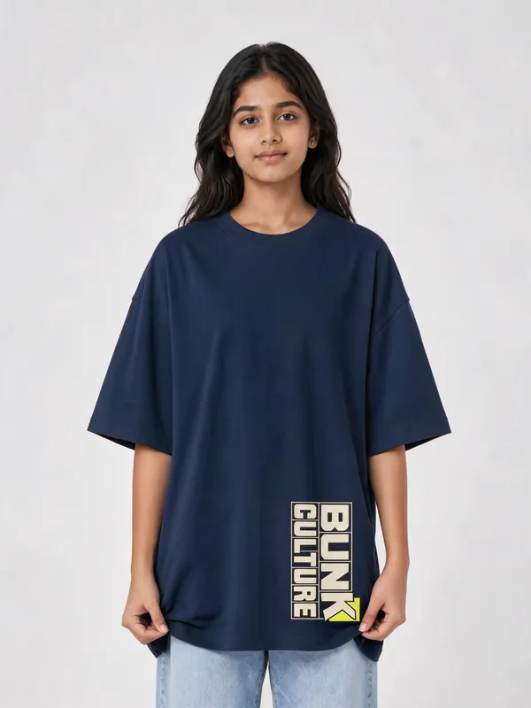 Navy_Blue_Cotton_Oversized_Graphic_T-Shirt_For_Women