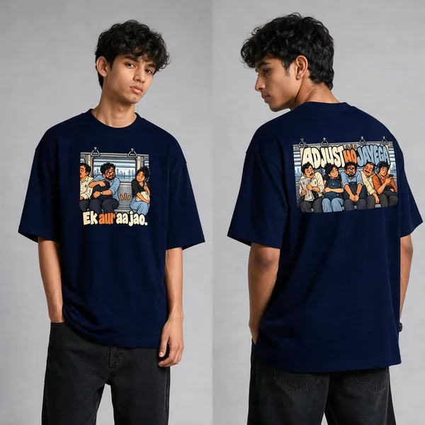 Ek_Aur_Navy_Blue_Cotton_Oversized_Graphic_T-Shirt_For_Men