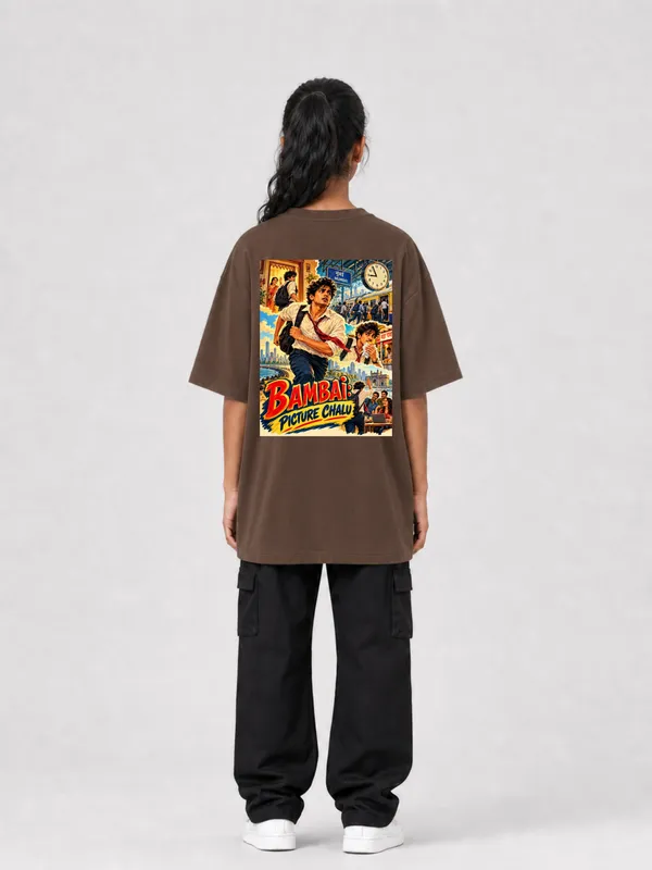 Brown_Cotton_Oversized_Graphic_T-Shirt_For_Women