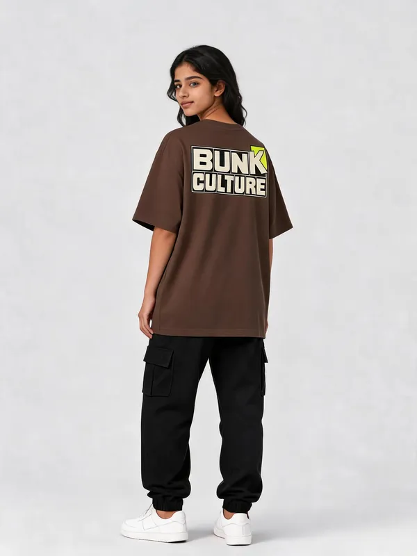Brown_Cotton_Oversized_Graphic_T-Shirt_For_Women