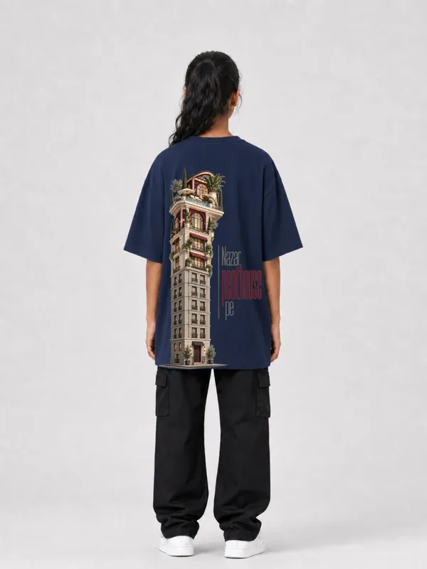Navy_Blue_Cotton_Oversized_Graphic_T-Shirt_For_Women