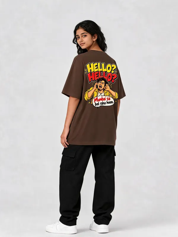 Brown_Cotton_Oversized_Graphic_T-Shirt_For_Women